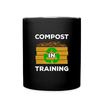Cadeau vers de compost - Mug uni - noir - Devant
