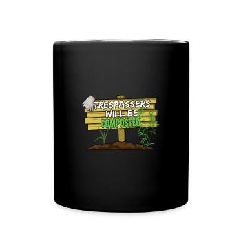 Cadeau vers de compost - Mug uni - noir - Devant