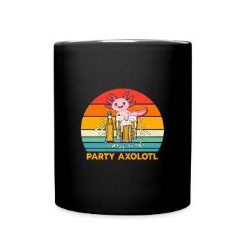 Axolotls is my spirit animal with party axolotl - Full Colour Mug - black - Front