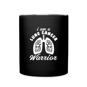 Lung Cancer Warrior Lungenkrebs Krebs - Full Colour Mug - black - Front