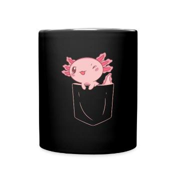 Easily distracted by axolotl shirt pocket are - Full Colour Mug - black - Front