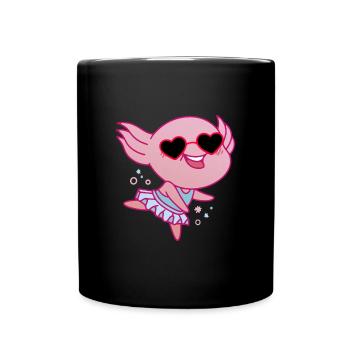 Facilement distrait par les axolotls de ballerine sont - Mug uni - noir - Devant