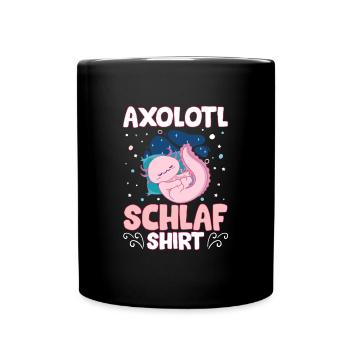 Leicht Ablenkbar Durch Offizielles Axolotl Schlaf - Tasse einfarbig - Schwarz - Vorne