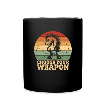 Chess player Chess quote chess game - Full Colour Mug - black - Front