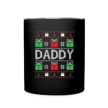 Cadeau Papa de Noël Look partenaire - Mug uni - noir - Devant