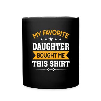 Fête des pères Père Fille Cadeau Papa Princesse - Mug uni - noir - Devant