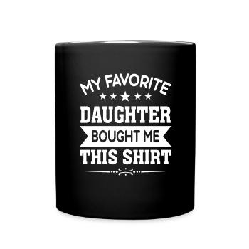 Fête des pères Père Fille Cadeau Papa Princesse - Mug uni - noir - Devant