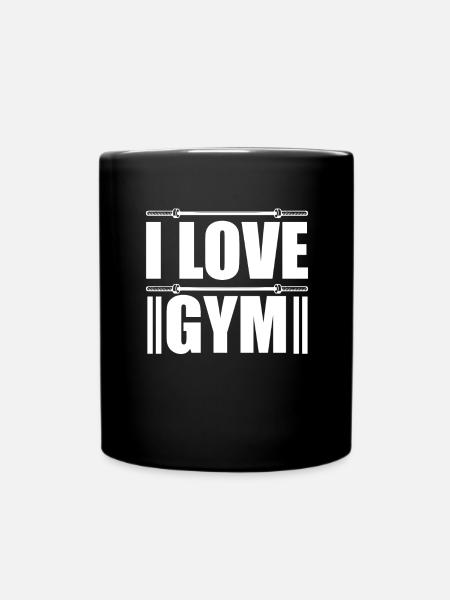 Fitness Muskel Kniebeugen Kreuzheben Athlet Sport - Tasse einfarbig - Schwarz