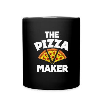 Pizza - Tasse einfarbig - Schwarz - Vorne