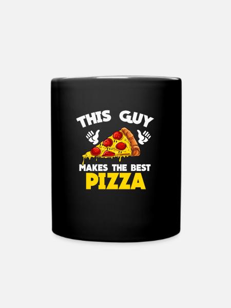 Pizza - Tasse einfarbig - Schwarz