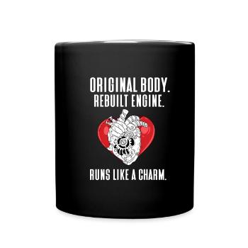 Operation Herz Geschenk - Tasse einfarbig - Schwarz - Vorne