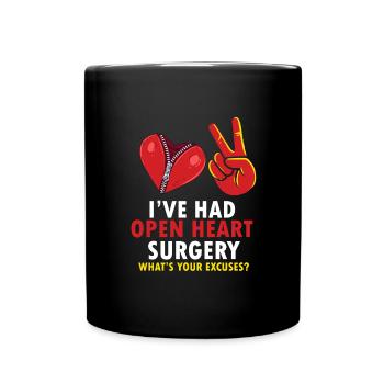 Operation Herz Geschenk - Tasse einfarbig - Schwarz - Vorne