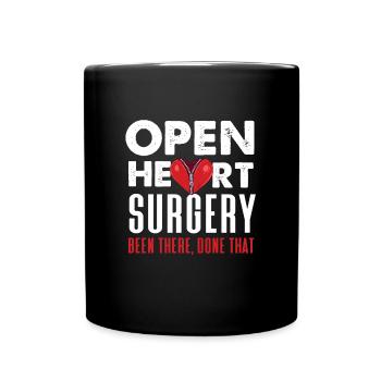 Operation Herz Geschenk - Tasse einfarbig - Schwarz - Vorne