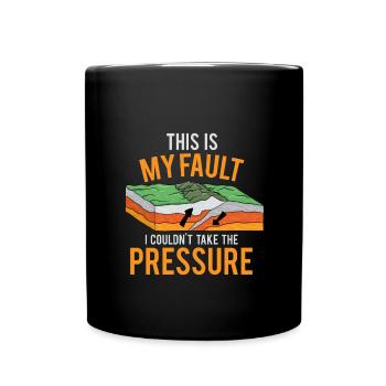 Tremblement de terre - Mug uni - noir - Devant