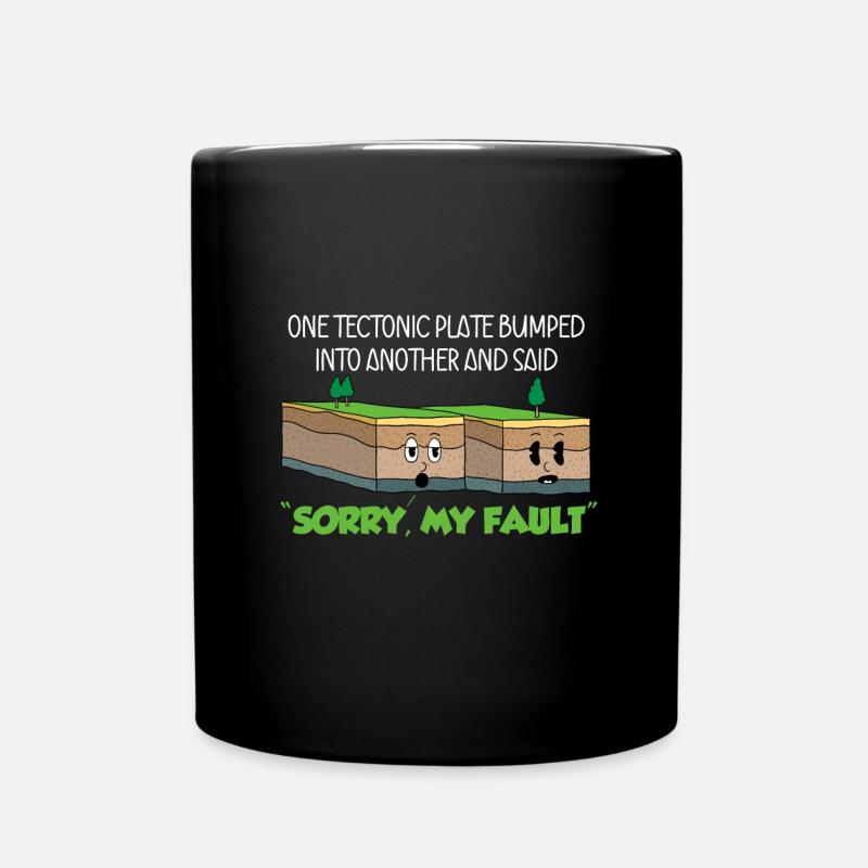 Erdbeben - Tasse einfarbig - Schwarz