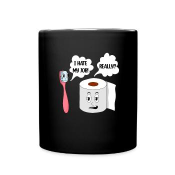 Funny Tootbrush Papier Toilette Apperal - Mug uni - noir - Devant