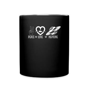 Paix Amour Neptune Planète Espace Galaxie - Mug uni - noir - Devant