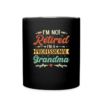 Grandma Pensioner Grandma Grandson Granddaughter Grandma - Full Colour Mug - black - Front