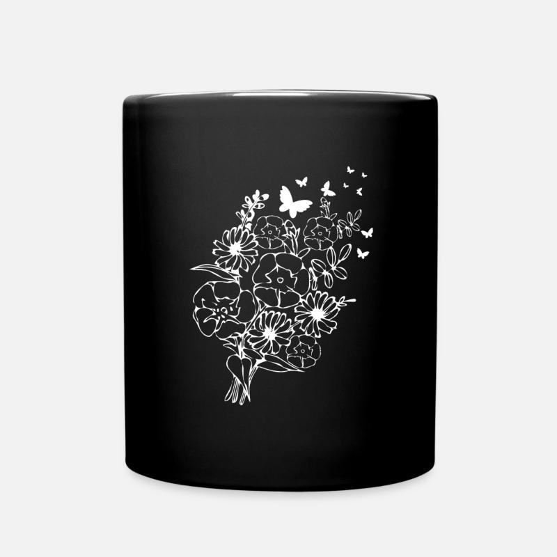 Rose Blumen Rosen Blumen tropisch - Tasse einfarbig - Schwarz