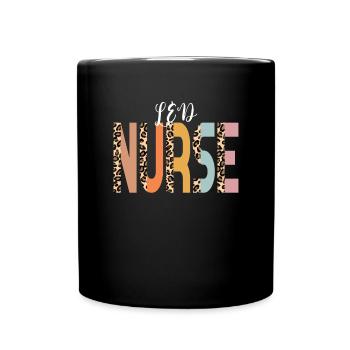 Labour and Delivery Nurse Cheetah Print L & D Kran - Tasse einfarbig - Schwarz - Vorne
