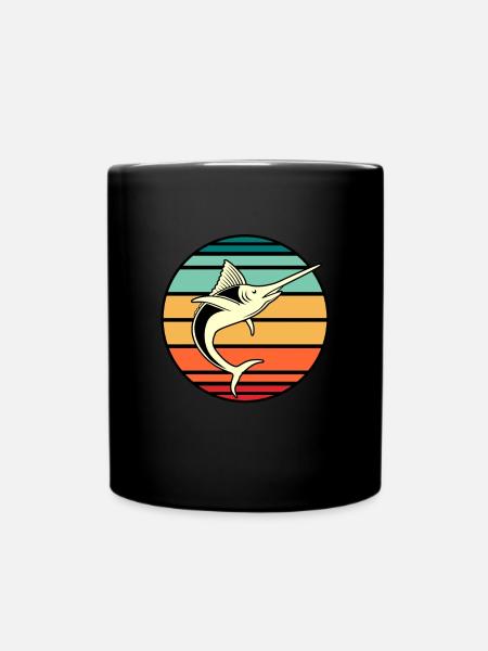 Schwertfisch - Tasse einfarbig - Schwarz