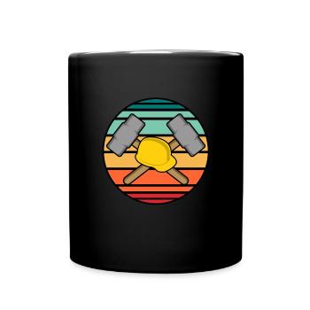 Haus Zerstörung Renovierung Geschenk - Tasse einfarbig - Schwarz - Vorne