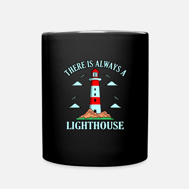 Lighthouse - Full Colour Mug - black
