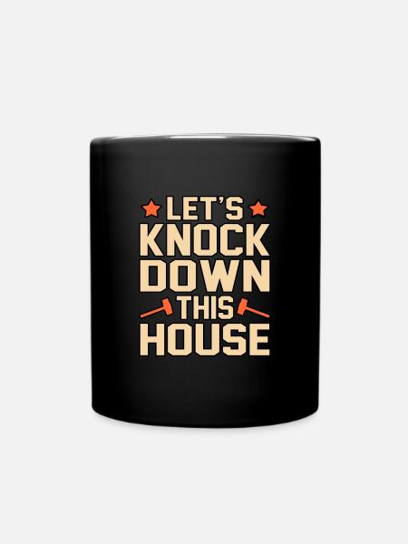 House Destruction Renovation Gift - Full Colour Mug - black
