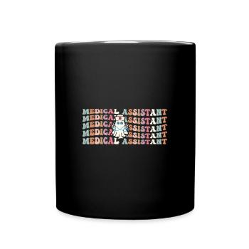 Medizinischer Assistent Spooky Ghost Wiederholung - Tasse einfarbig - Schwarz - Vorne
