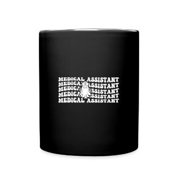 Medizinischer Assistent Spooky Ghost Repeat - Tasse einfarbig - Schwarz - Vorne