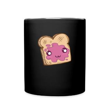 Passendes PB- und J -Kost�m Halloween -Gelee -Kost - Tasse einfarbig - Schwarz - Vorne