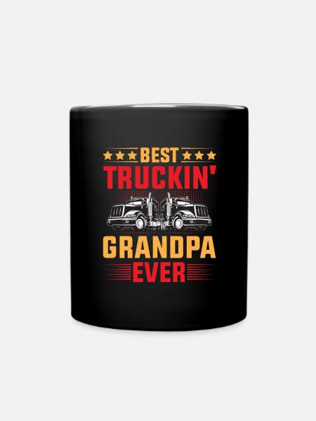 Truck driver Truck driver Grandpa - Truck driver Pensioner - Full Colour Mug - black