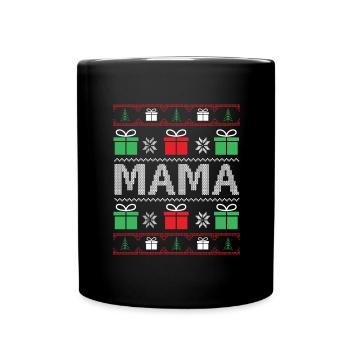 Maman de Noël - Mug uni - noir - Devant
