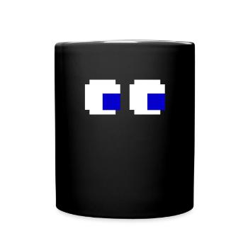 Ghost Eyes Kost�m Retro Halloween Videospiel - Tasse einfarbig - Schwarz - Vorne