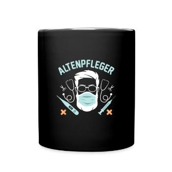 Krankenpfleger Altenpfleger Beruf Mit Passion Sinn - Tasse einfarbig - Schwarz - Vorne