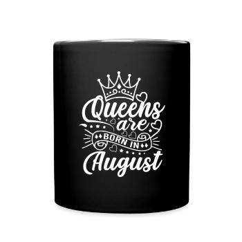 Wife Birthday August Gift Girl Girlfriend - Full Colour Mug - black - Front