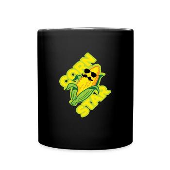 Corn Star Mais Pornostar - Tasse einfarbig - Schwarz - Vorne