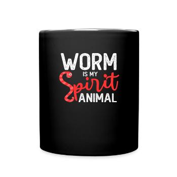 Kompost Würmer Geschenk - Tasse einfarbig - Schwarz - Vorne