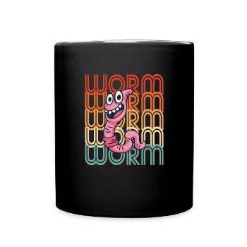 Kompost Würmer Geschenk - Tasse einfarbig - Schwarz - Vorne