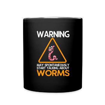 Compost Worms Gift - Full Colour Mug - black - Front