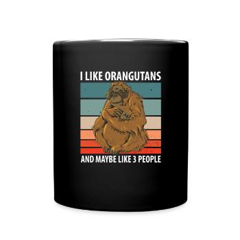 Orangutan - Full Colour Mug - black - Front