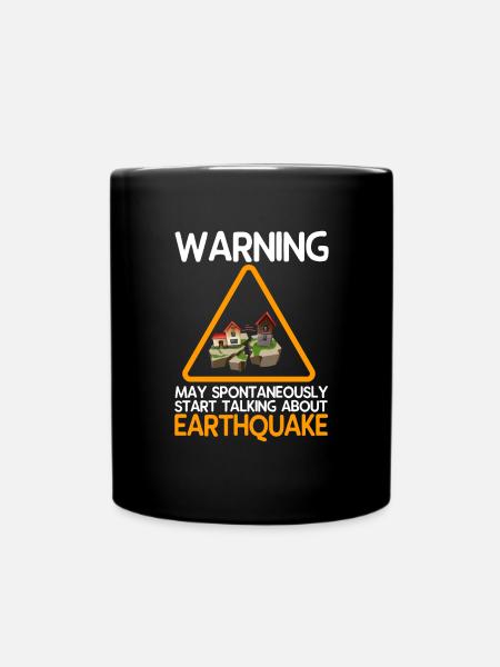 Erdbeben - Tasse einfarbig - Schwarz