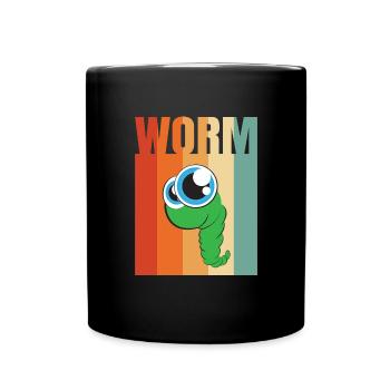 Cadeau vers de compost - Mug uni - noir - Devant
