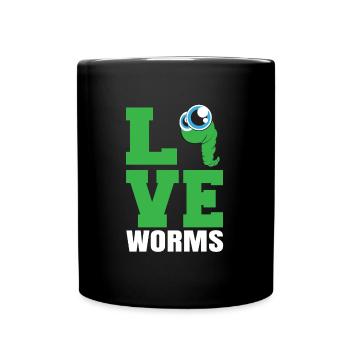 Cadeau vers de compost - Mug uni - noir - Devant
