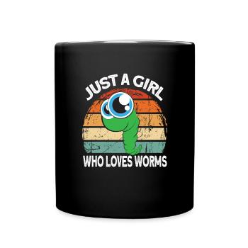 Compost Worms Gift - Full Colour Mug - black - Front