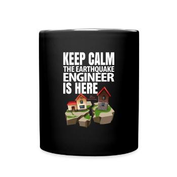 Tremblement de terre - Mug uni - noir - Devant