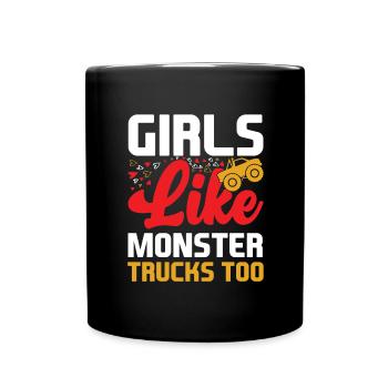 Monster Truck Girls Women - Full Colour Mug - black - Front