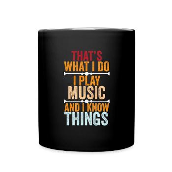 Musicien vinyle Musique rétro Vinyle Vintage Musique Making - Mug uni - noir - Devant