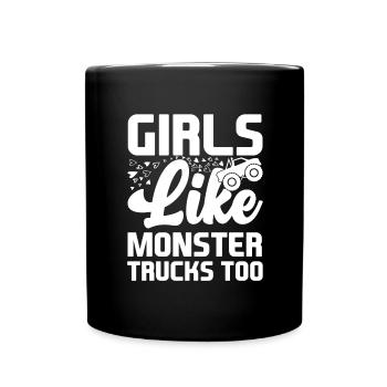 Monster Truck Girls Women - Full Colour Mug - black - Front