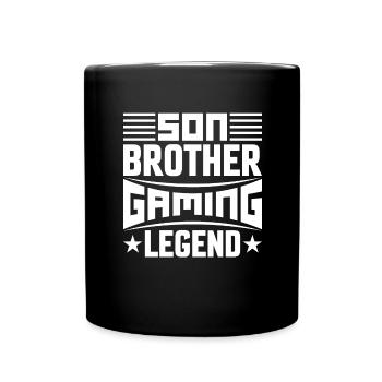 Son frère Gamer Légende Jeu Jeu vidéo Gamer - Mug uni - noir - Devant